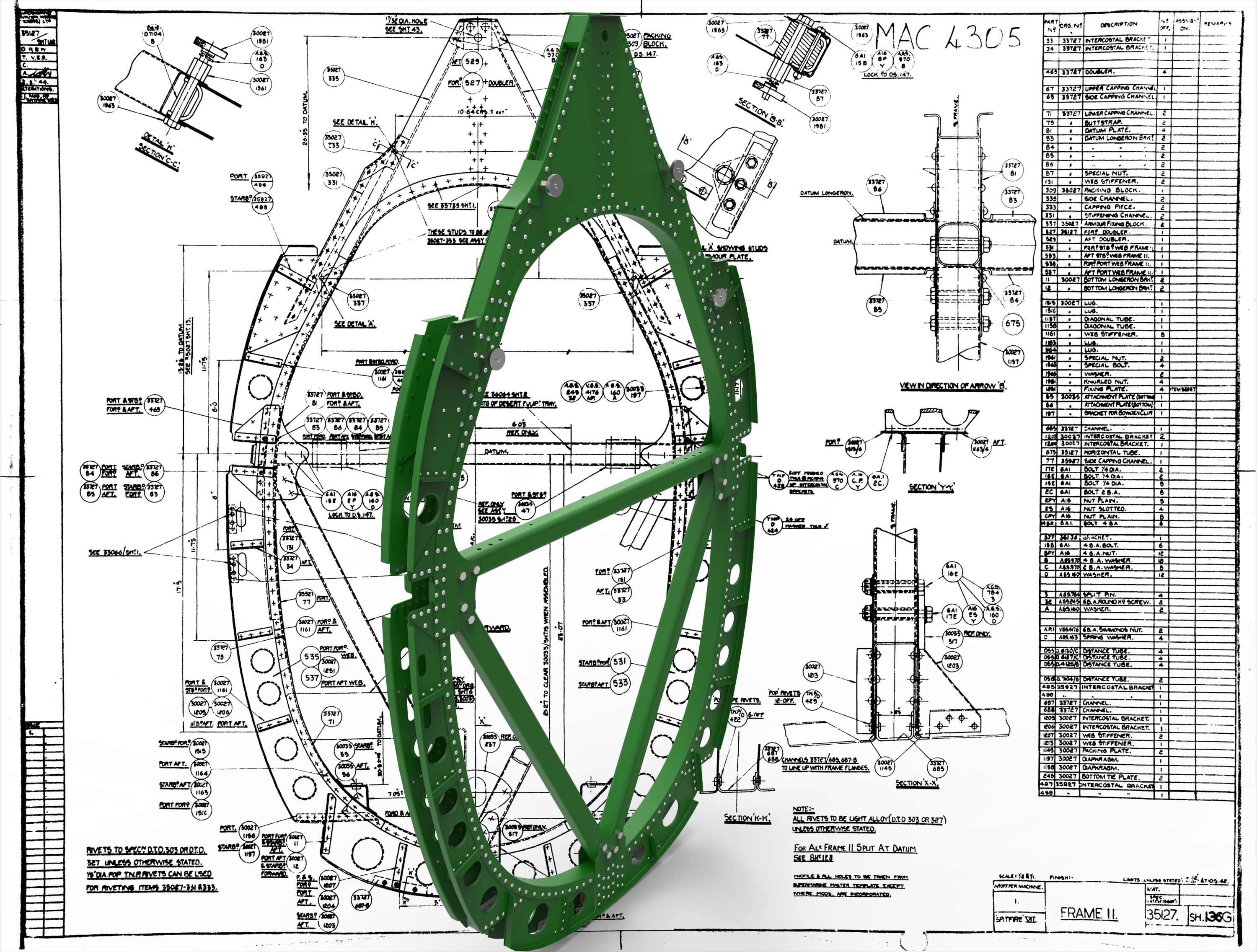 机身框飞行员后面的框